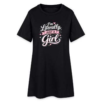 Je suis littéralement juste une fille - Robe T-shirt Femme - noir - Devant