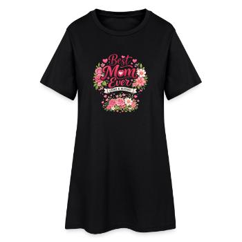 Couronne de fleurs de la meilleure maman de tous les temps - Robe T-shirt Femme - noir - Devant