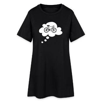 Road Bike Cloud Bike Sport Tour Hobby Bike Fan - Women’s T-Shirt Dress - black - Front