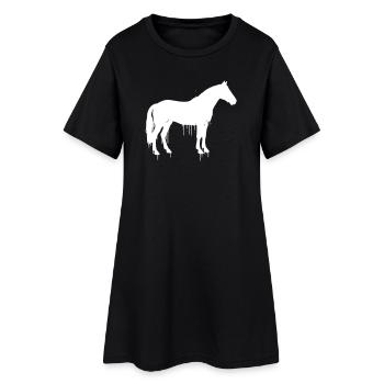 Horse Graffiti Streetwear Vector - Women’s T-Shirt Dress - black - Front