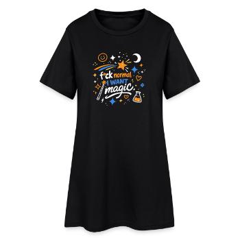 Magie au lieu de normalité - Robe T-shirt Femme - noir - Devant