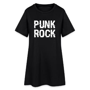 Typographie dégradée du punk rock - Robe T-shirt Femme - noir - Devant
