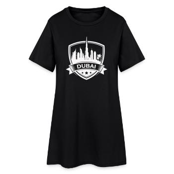 Panneau du badge de la Skyline de Dubaï - Robe T-shirt Femme - noir - Devant