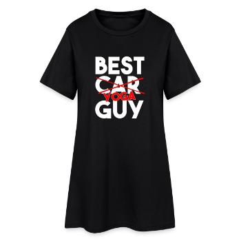 Bester Yoga-Typ lustiger männlicher Yogi-Workout-Shirt - Frauen T-Shirt-Kleid - Schwarz - Vorne