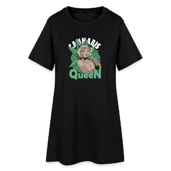 Tenue de Reine du Cannabis - Robe T-shirt Femme - noir - Devant