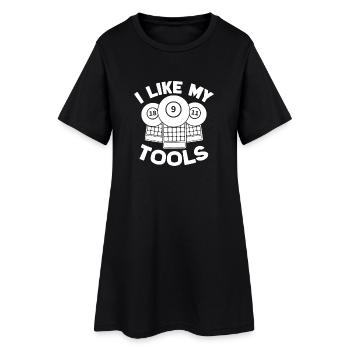 Bingo Player I Like My Tools Bingo - Frauen T-Shirt-Kleid - Schwarz - Vorne
