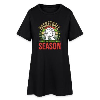 Le basket est ma saison préférée - Robe T-shirt Femme - noir - Devant