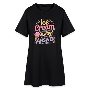 eiscreme Sprüche Eis Lustiges Kayak Geschenk - Women’s T-Shirt Dress - black - Front