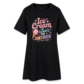 eiscreme Sprüche Eis Lustiges Kayak Geschenk - Women’s T-Shirt Dress - black - Front