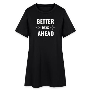 Jours meilleurs à venir Typographie motivationnelle minimale - Robe T-shirt Femme - noir - Devant