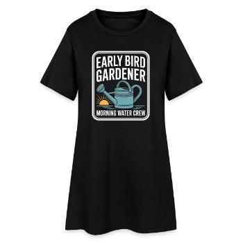 Jardinier Matinal Matinal Équipe d’eau - Robe T-shirt Femme - noir - Devant