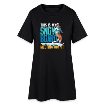 Télésiège de réunion de snowboard snowboard - Robe T-shirt Femme - noir - Devant