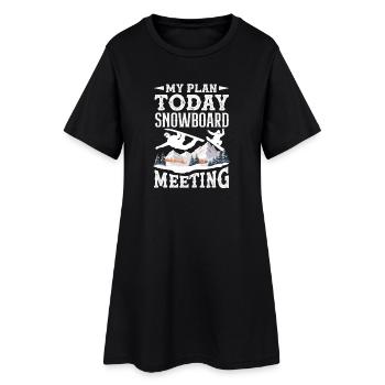 Télésiège de réunion de snowboard snowboard - Robe T-shirt Femme - noir - Devant