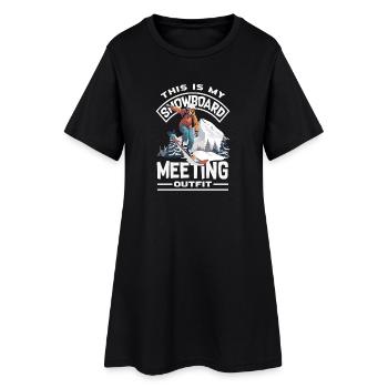 Télésiège de réunion de snowboard snowboard - Robe T-shirt Femme - noir - Devant