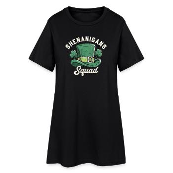 Shenanigans Squad St. Patricks Day Grüner Hut - Frauen T-Shirt-Kleid - Schwarz - Vorne