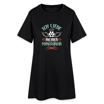 J’adore mon Poméranien - Robe T-shirt Femme - noir - Devant