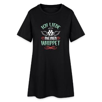 WhippetLove avec des ailes - Robe T-shirt Femme - noir - Devant
