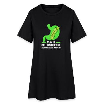 Cœliaque sans gluten - Robe T-shirt Femme - noir - Devant