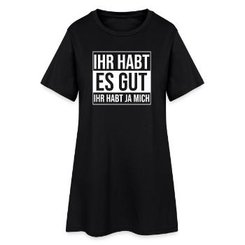 Tu as bien joué, tu m’as eu - Robe T-shirt Femme - noir - Devant
