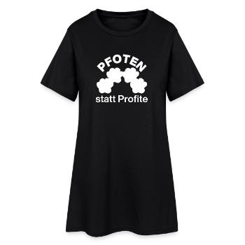 PATTES AU LIEU DE PROFITS, BIEN-ÊTRE ANIMAL ! ADOPTEZ NE FAITES PAS VOS ACHATS - Robe T-shirt Femme - noir - Devant