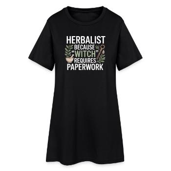 Zertifizierte Regulierungsbekleidung für klinische Praktiker - Frauen T-Shirt-Kleid - Schwarz - Vorne