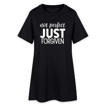 Pas parfait, juste pardonné - Robe T-shirt Femme - noir - Devant
