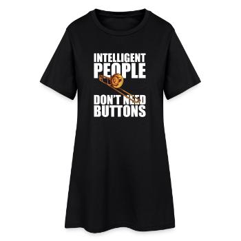 Buttons Trombone Tromboniste Tromboniste - Robe T-shirt Femme - noir - Devant