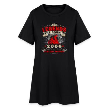 20e anniversaire Motocycliste Vintage 2006 - Robe T-shirt Femme - noir - Devant
