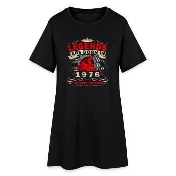 50th Anniversary Biker born in 1976 - Women’s T-Shirt Dress - black - Front