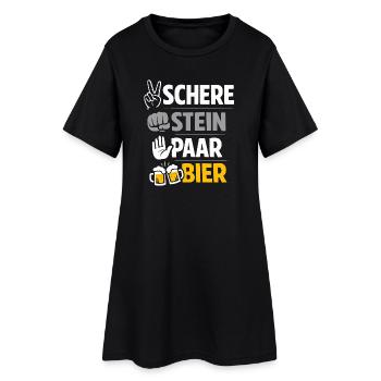 Ciseaux, Pierre de Bière : Amitié & Bière - Robe T-shirt Femme - noir - Devant