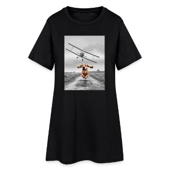 Nord-nord-ouest - Robe T-shirt Femme - noir - Devant