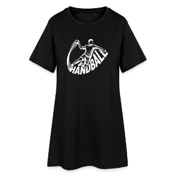 Joueurs de handball - Robe T-shirt Femme - noir - Devant
