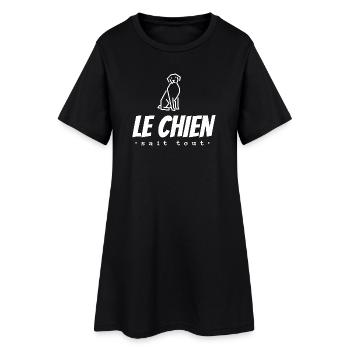The dog knows everything - Women’s T-Shirt Dress - black - Front