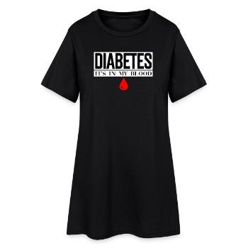 Le diabète, c’est dans mon emblème de sang - Robe T-shirt Femme - noir - Devant