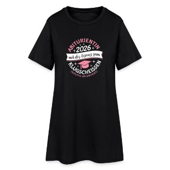Abiturientin 2026 - Abitur - Klugscheißer Lizenz - Women’s T-Shirt Dress - black - Front