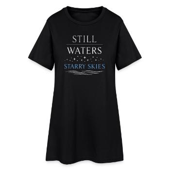 Navigation de nuit avec - Robe T-shirt Femme - noir - Devant