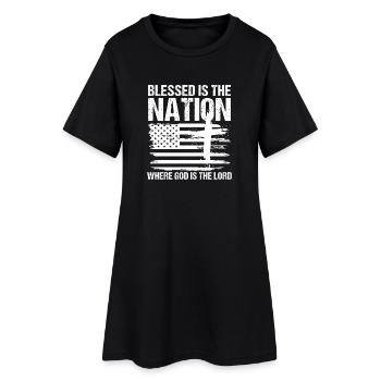 Faith and Nation Flags Design - Women’s T-Shirt Dress - black - Front