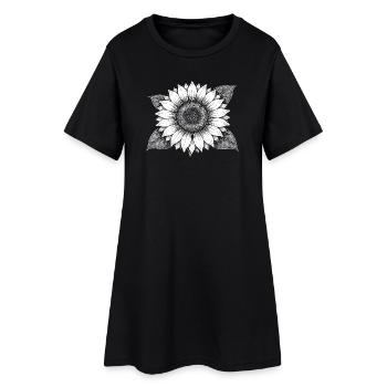 Magie des rayons de tournesol - Robe T-shirt Femme - noir - Devant