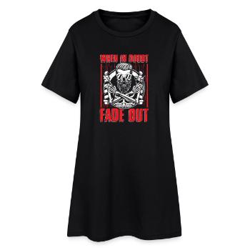 Skull Fade Out Graphic - Women’s T-Shirt Dress - black - Front