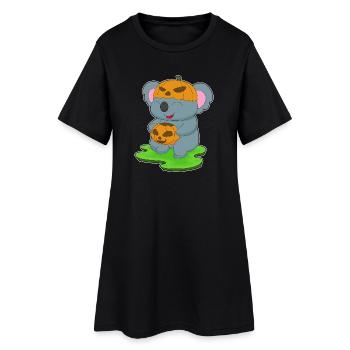 Koala Halloween Pumpkin - Robe T-shirt Femme - noir - Devant