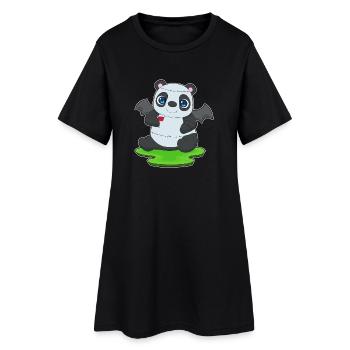 Panda Halloween Bat - Robe T-shirt Femme - noir - Devant