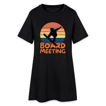 Réunion du conseil d’administration du snowboard - Robe T-shirt Femme - noir - Devant