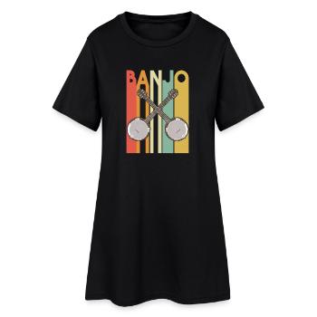 Crossed Banjos Retro Vintage - Women’s T-Shirt Dress - black - Front