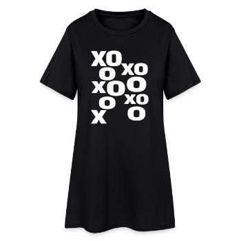 XOXO Love Typographie Design de la Saint-Valentin mignonne - Robe T-shirt Femme - noir - Devant