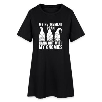 Gnome Costume Men My Plan Hang Out With My Gnome - Frauen T-Shirt-Kleid - Schwarz - Vorne
