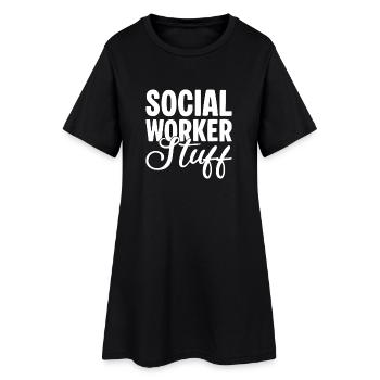 Citations de travailleurs sociaux Travail social - Robe T-shirt Femme - noir - Devant