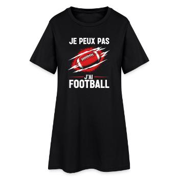 Je ne peux pas – humour footballistique - Robe T-shirt Femme - noir - Devant