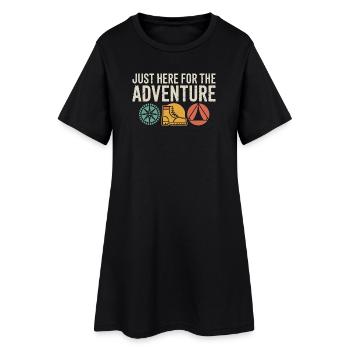 Tente Boussole Adventure Boots - Robe T-shirt Femme - noir - Devant