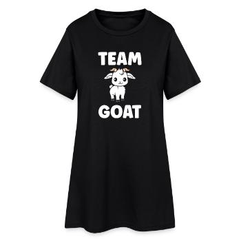 Team Goat Illustration Mignon - Robe T-shirt Femme - noir - Devant