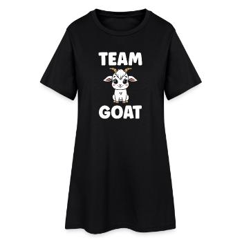 Team Ziegenziegen-Cartoon - Frauen T-Shirt-Kleid - Schwarz - Vorne